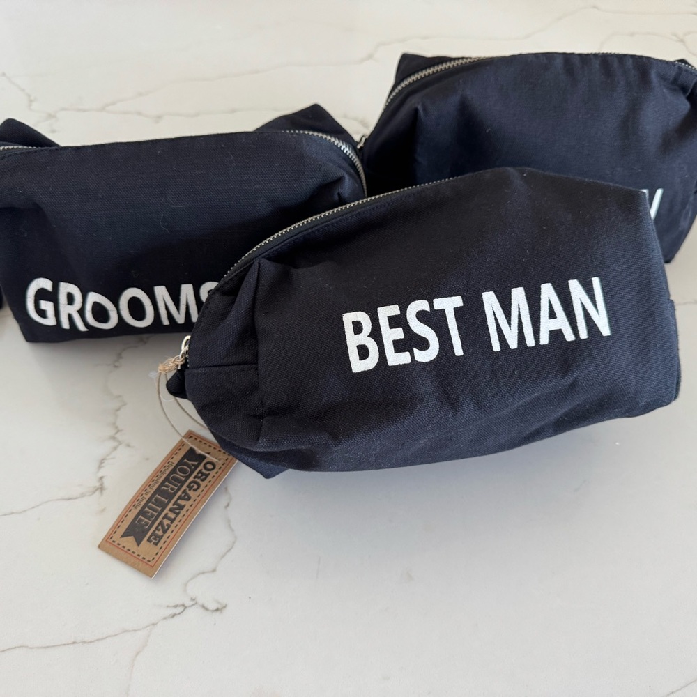 Set of 3 toileteries bags for wedding gift